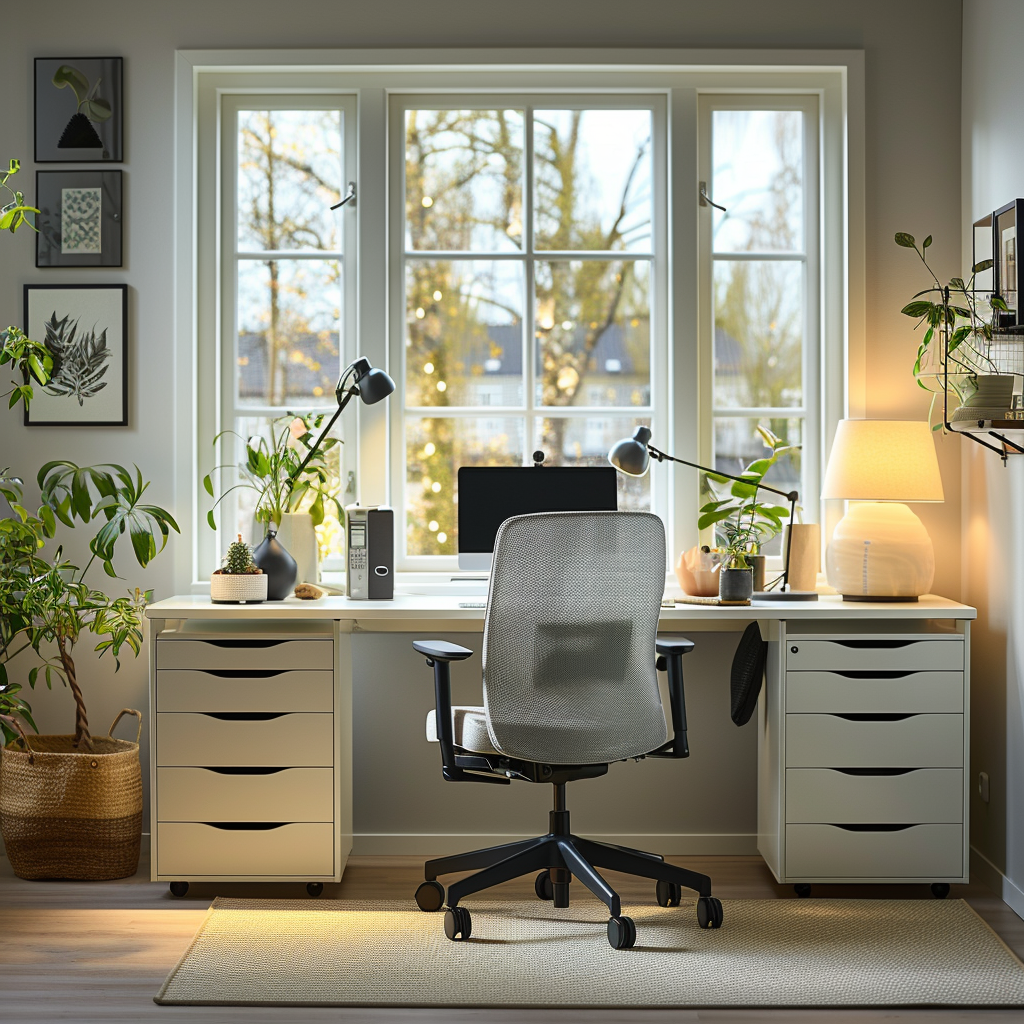 Un éclairage optimisé pour aménager un bureau de 9 m²
