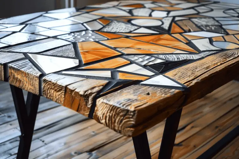 Colle et préparation du plateau de table