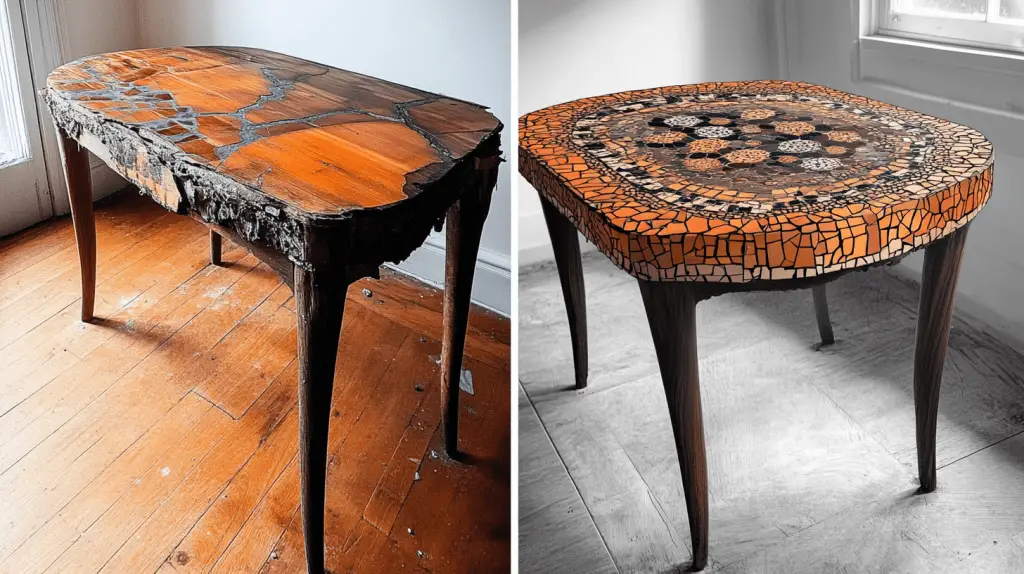 Tuto DIY décorer une table avec de la mosaïque faite main