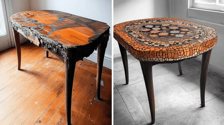 Tuto DIY décorer une table avec de la mosaïque faite main