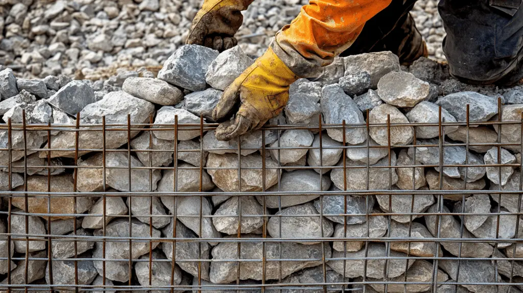 Ajout d’un muret en gabions