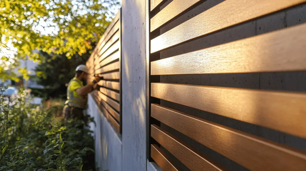 Installation d’une clôture ou d’un brise-vue sur le mur