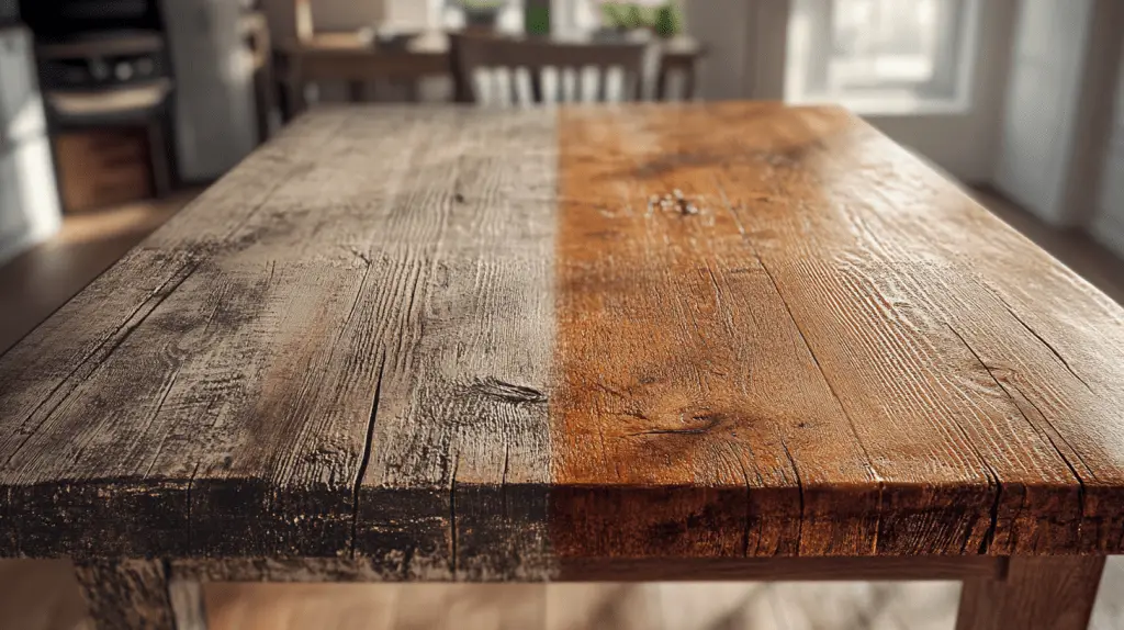 Restauration d’une table en bois massif