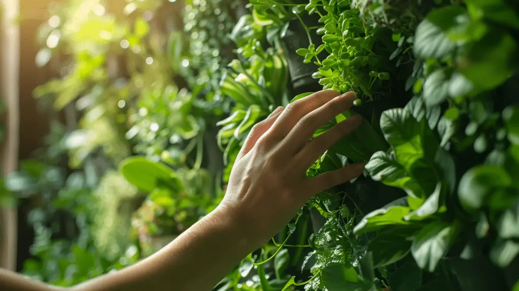 Arrosage et entretien d’un jardin vertical d’intérieur