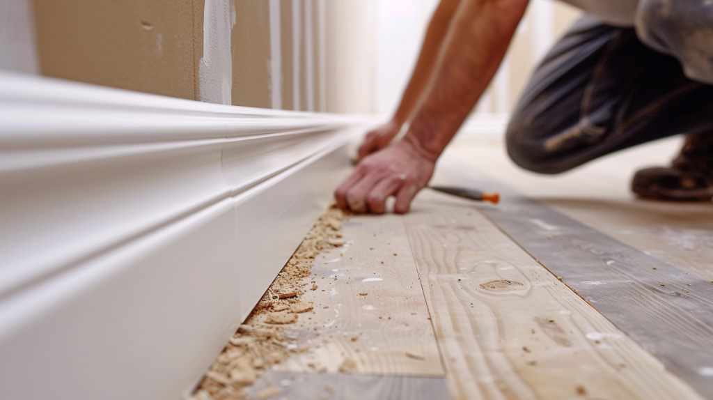 Méthodes de fixation des plinthes sur un mur irrégulier