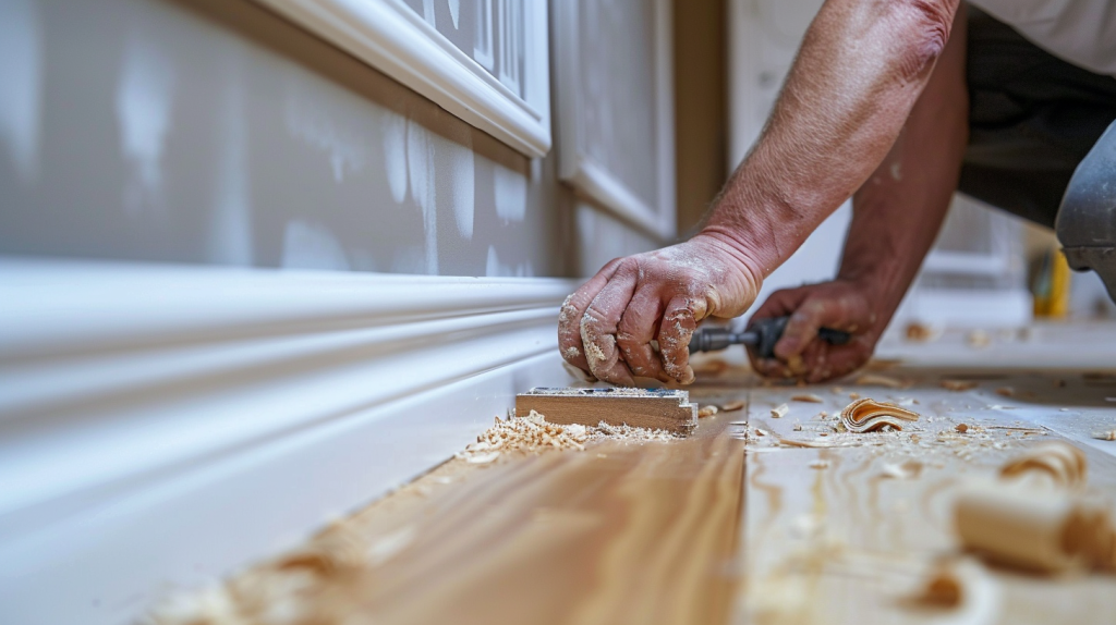 Techniques pour adapter les plinthes à un mur irrégulier