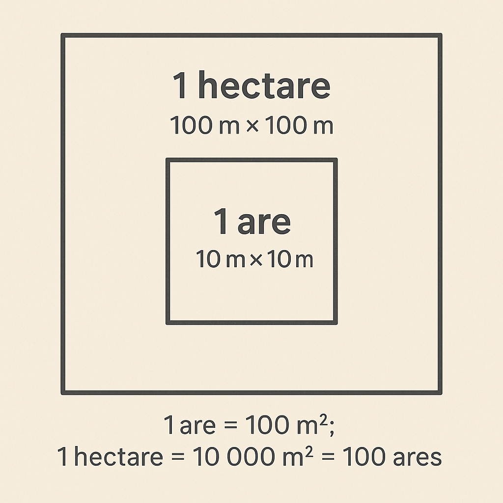 Conversion Are, Hectare et m² : Guide Pratique et Tableaux - zendart-design
