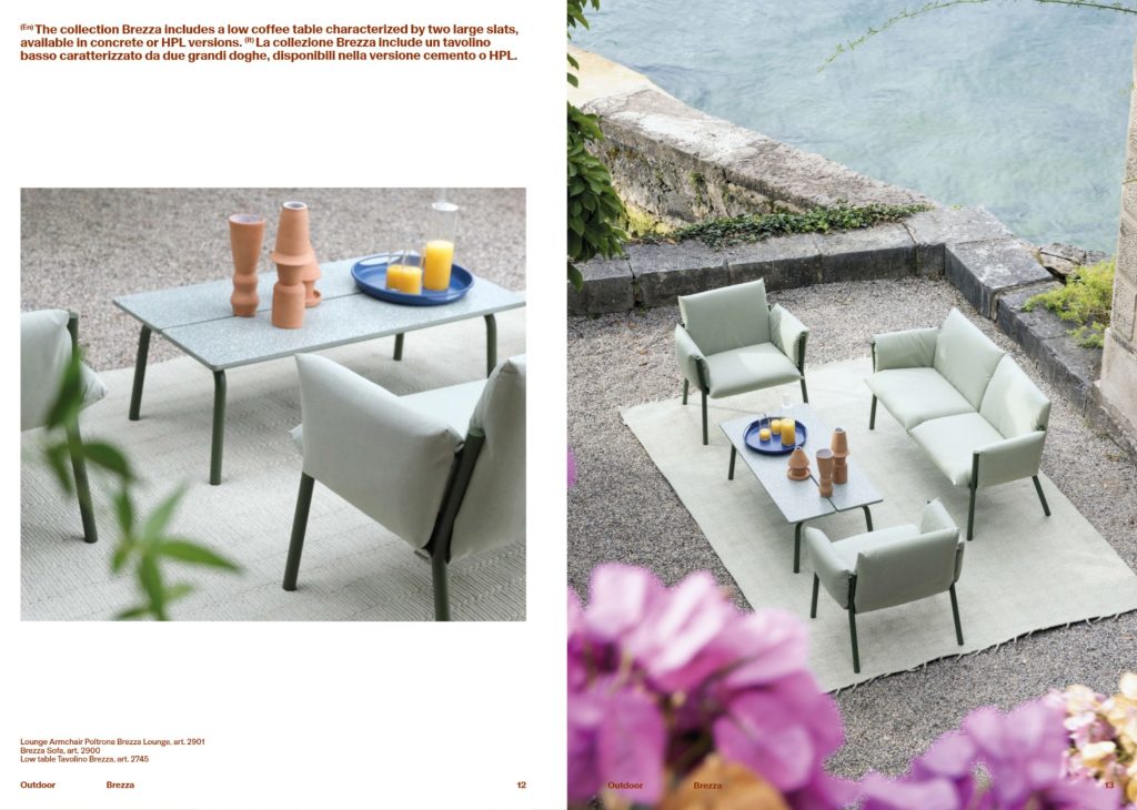 Mobilier SCAB avec chaises empilables et table design, adapté aux espaces intérieurs contemporains et aux terrasses